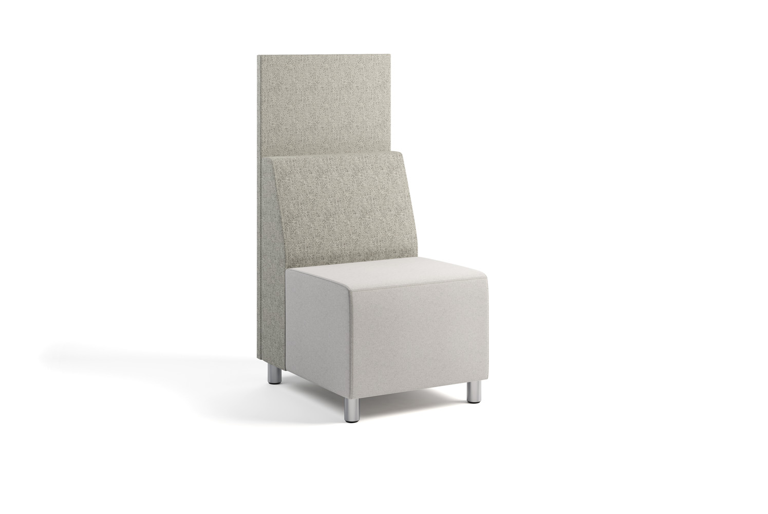 Raven 22 Straight Modular with Upholstered Privacy Panel